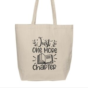 Just One More Chapter Custom Tote Bag